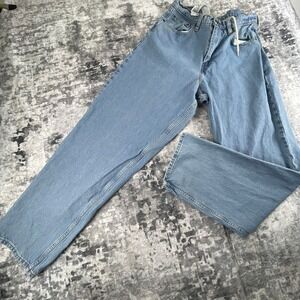 Vtg Levi Mens 32x34 Super Baggy Jeans Light Wash Skater Drawstring Relaxed Fit